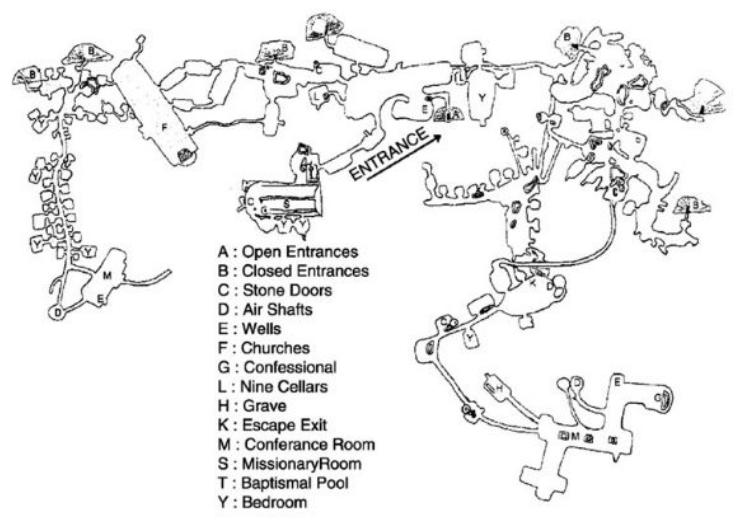 2-dimensional view of Derinkuyu in Cappadocia